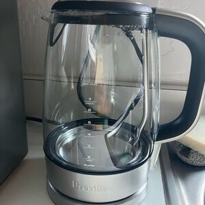 Breville Transparent Electric Kettle with Black and Silver Accents